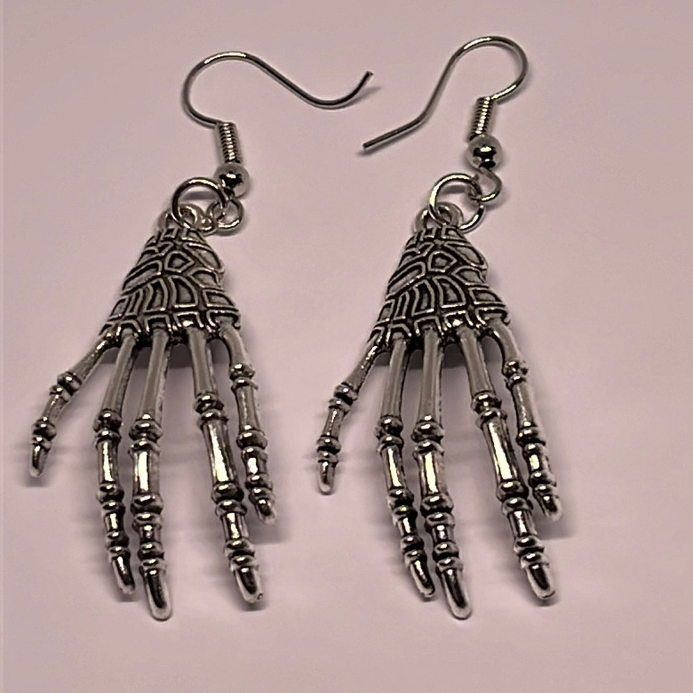 Earrings Skeleton‎ Hands Goth Gothic Halloween